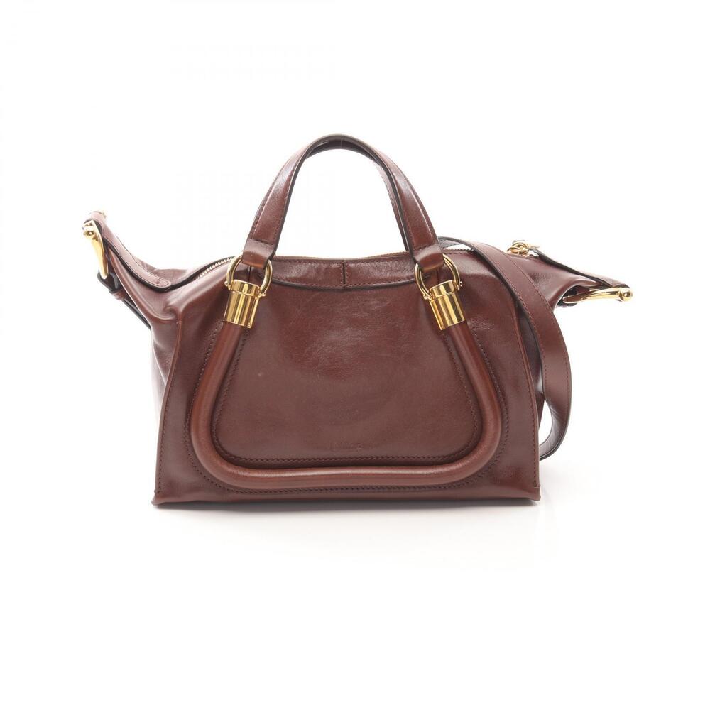 Chloe Paraty Bag Handbag Leather Brown